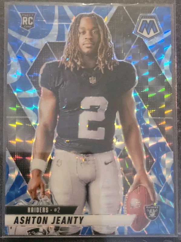 2025 Panini Mosaic -  Ashton Jeanty #287 Reactive Blue Mosaic Prizm (RC)