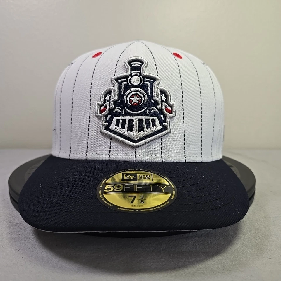 Gorra ajustada Round Rock Express a rayas 59FIFTY New Era 7 3/8 nueva con etiquetas MiLB Cap Foto 2 de 4