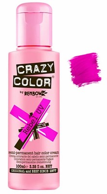 Crazy Color by Renbow Semi Permanent Hair Color Cream Dye 4.7 fl oz Rebel UV