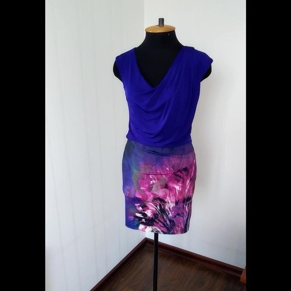 Women Karen Millen Dress Navy Viscose 36 #9RX4