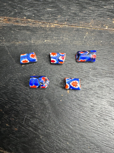 Antique Millefiori Trade Beads: Venetian Cylinder Mosaic Glass