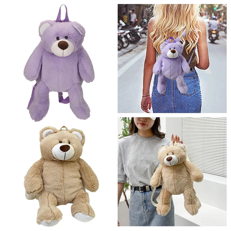 Sac à dos en forme d'ours en peluche, sac à dos pour filles, garçons, - Photo 1/1
