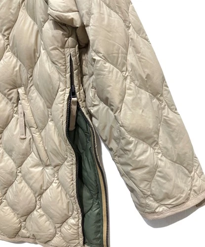 TAION M65 Liner W Zip Down Jacket Men's Size S Beige image 5