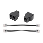 1X(2 Stück RJ11-Telefonkabel-Splitter, 15 cm Kabel, 6P4C, 2 Anschlüsse, Tel4837