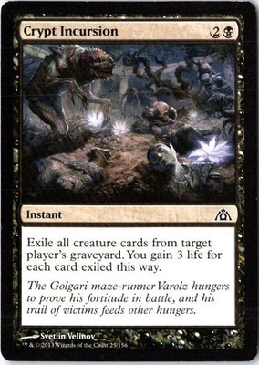 Crypt Incursion 23 Common Dragon's Maze Magic: The Gathering Lightly Played