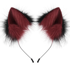 Handmade Faux Fur Animal Ears Headband Furry Cat Fox Ear Hairhoop Headwear Costu