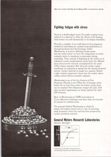 General Motors 1965 Vintage Print Ad Fighting Fatigue Stress Steel Bearings
