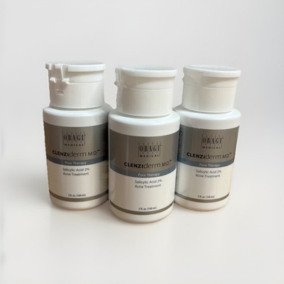 3 Pack! Obagi CLENZIderm M.D. Pore Therapy 5oz, Acne & Skin Treatment Exp. 9/27