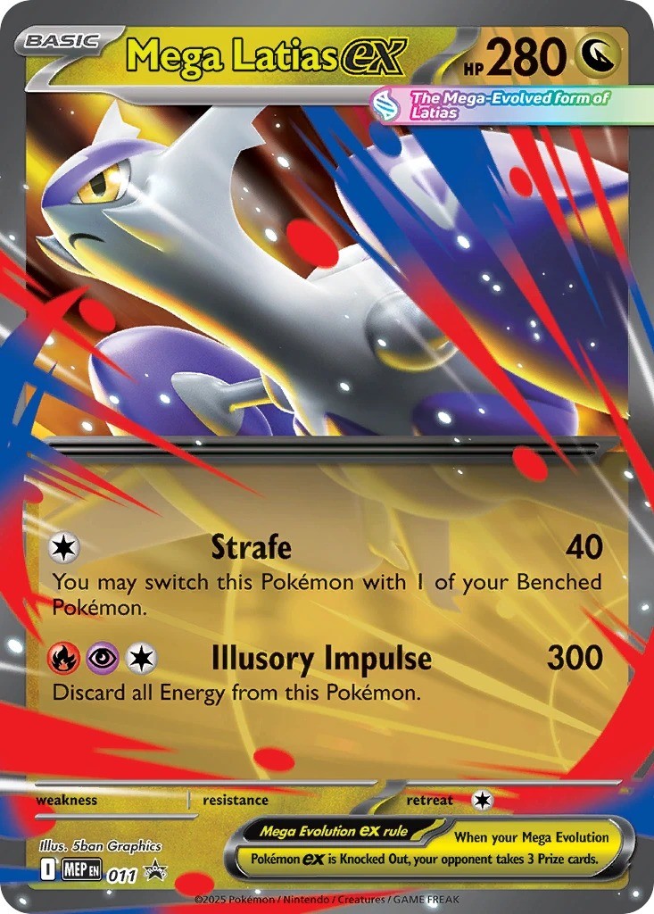 Mega Latias ex #011 Holo NM Pokémon MEP Black Star Promos
