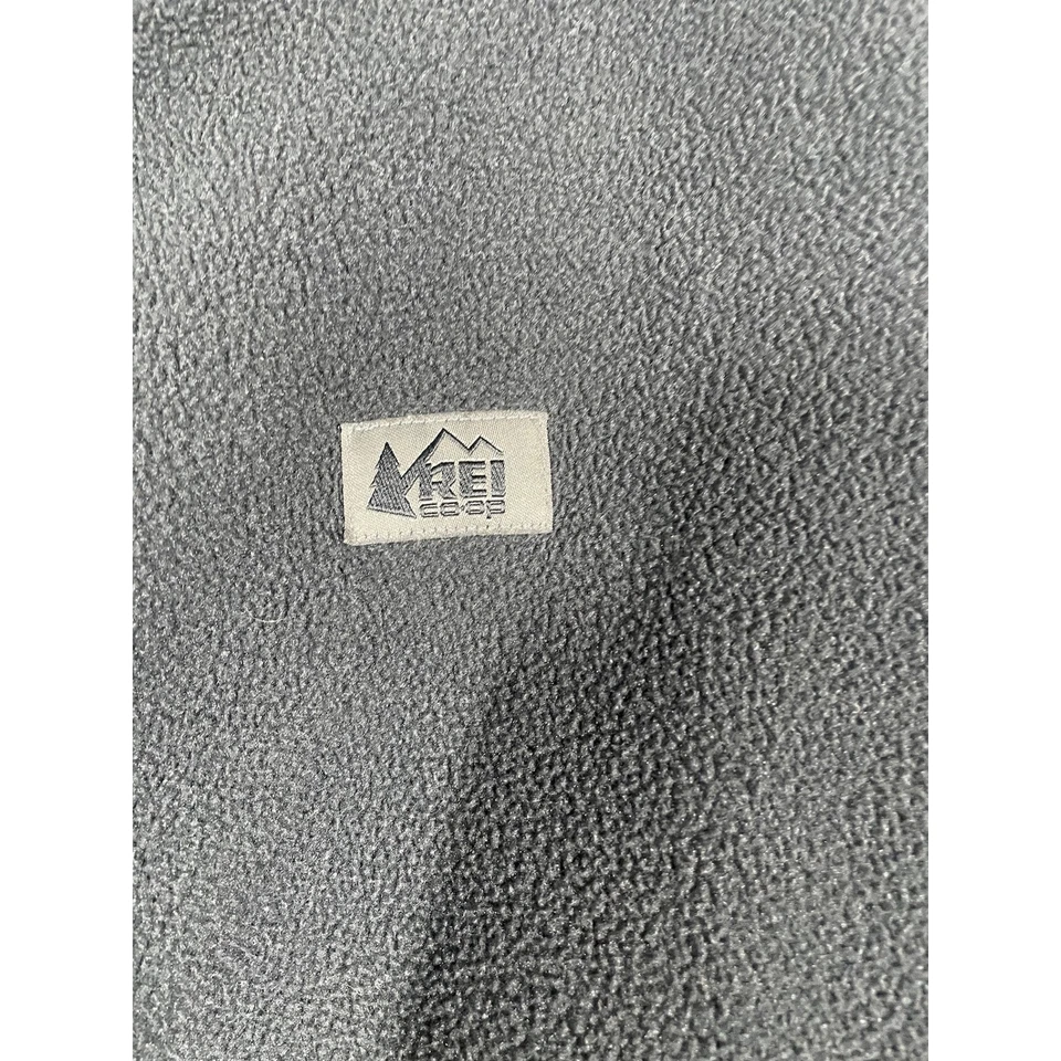 Chaqueta polar REI Co-op para hombre grande gris carbón bolsillos con cremallera completa cálida al aire libre Foto 3 de 4