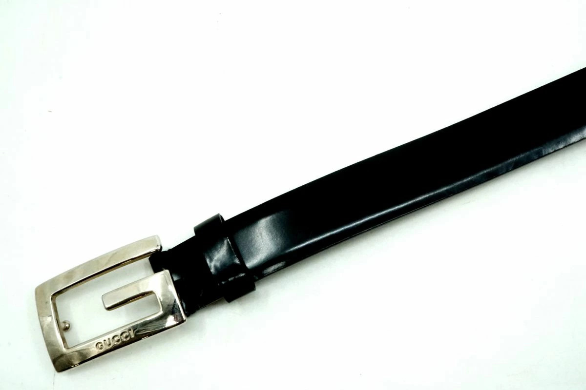 Gucci 75/30 G Logo Buckle Narrow Belt 036 1406 1004 Patent Leather *Uko8946 thumbnail 7