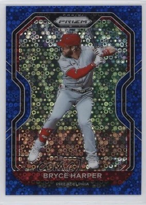 2021 Panini Prizm Tier II Blue Donut Circle Prizm 10/199 Bryce Harper #187 2c6