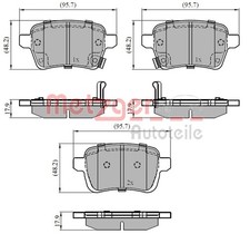 METZGER AUTOTEILE Bremsbelagsatz Scheibenbremse 1170836 für FIAT 500L 199LYF1B