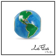 Charm Welt Globus Erdkugel Planet Anhänger Aus Silber 925 - Les Folies