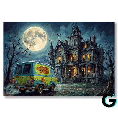 The Mystery Machine Addams Family Cartoon Movie Poster  66lb Heavyweight Print
