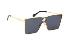 OCCHIALI DA SOLE LOUIS VUITTON UOMO LV SHIELD CYCLONE METAL Z1700U GOLD scato...