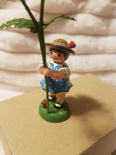 Original Hubrig Figur Blumenkind Schneeglöckchen mit OVP Volkskunst Erzgebirge