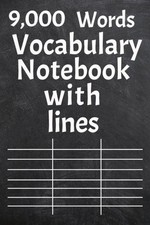 Blank Vocabulary Study Notebook with Lines 200 Pages College Ruled 3 Colum