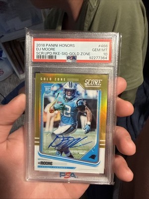 2018 Panini Honors - Score Update Rookies D.J. Moore #466 Gold Zone /50 (RC)