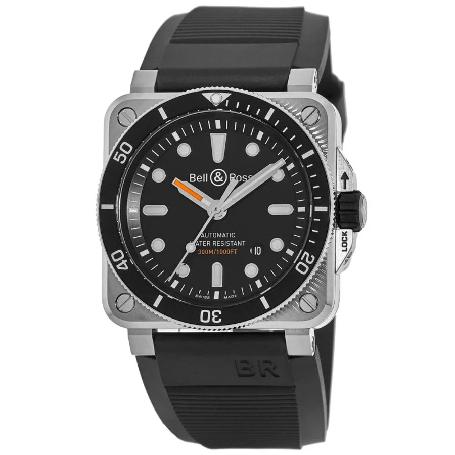 Nuevo reloj Bell & Ross BR 03-92 Diver automático negro para hombre BR0392-D-BL-ST/SRB