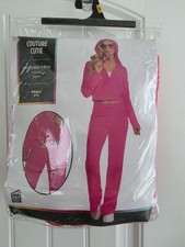 NEW Pink COUTURE CUTIE Halloween Tracksuit 2 Piece Costume Womens Small