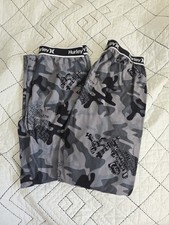 Hurley Lot Of 2 Pajama Pants 10-12 Black Grey Pants