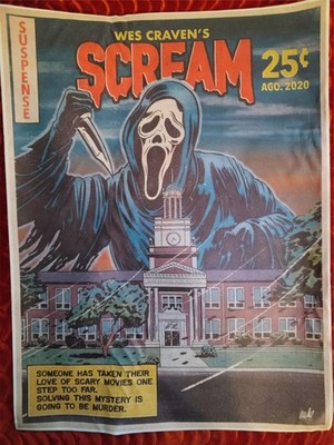 GHOSTFACE SCREAM CANVAS PRINT ART - HALLOWEEN HORROR DISPLAY COMIC BOOK POSTER