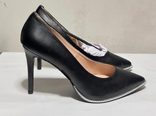 BCBGeneration Harlia Womens Size 9 Classic Black Leather High Heel Pumps New