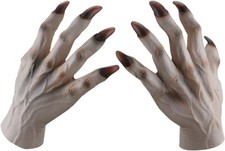 FREE BEAUTY Halloween Party Scary Moster Skeleton Bone Claw Hand Flesh Color