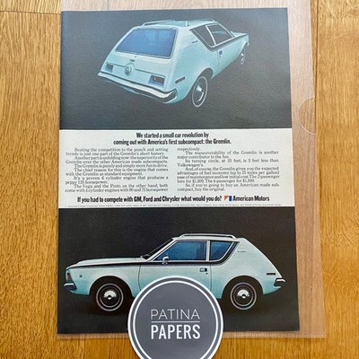 1970 AMC Gremlin American Motors Corp. Oldtimer Vintage Ad Retro Werbung Reklame
