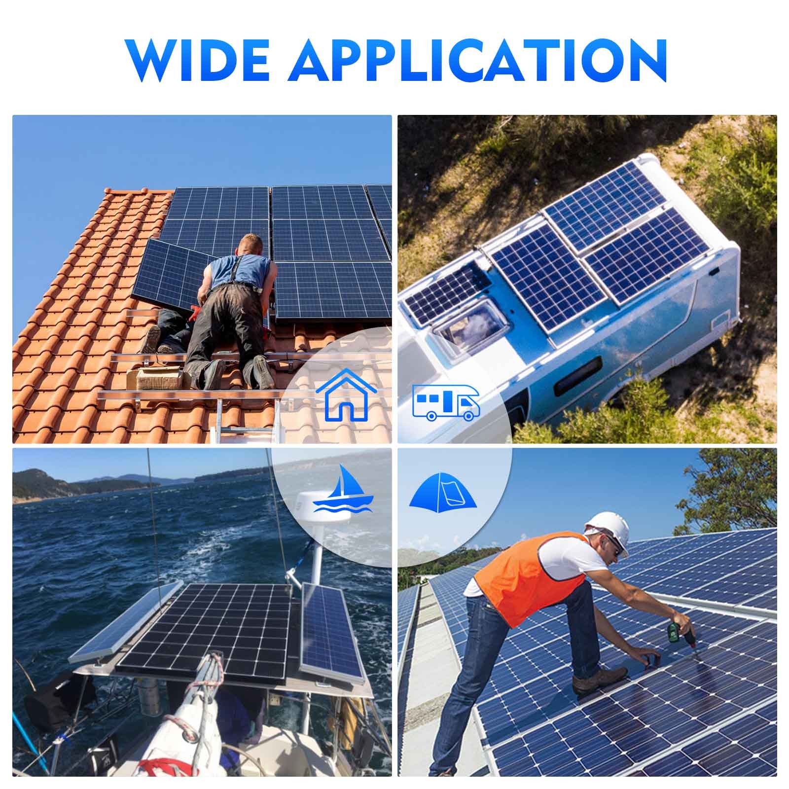 900W 12V Solar Panel High Efficiency 12V/24V/36V/48V Home Power Supply System