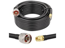 Image of MOOKEERF 35ft Low Loss N Male to SMA Male Coax Cable for WiFi