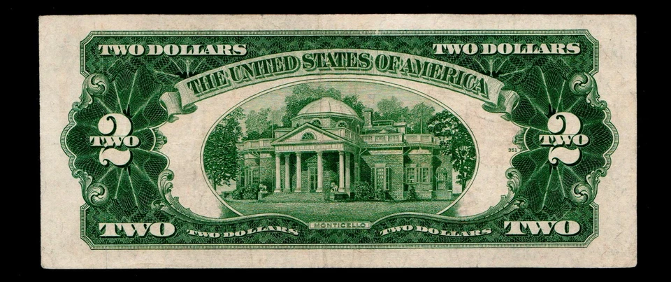 STAR 1928-G $2 United States Note Red Seal - Image 2 of 2