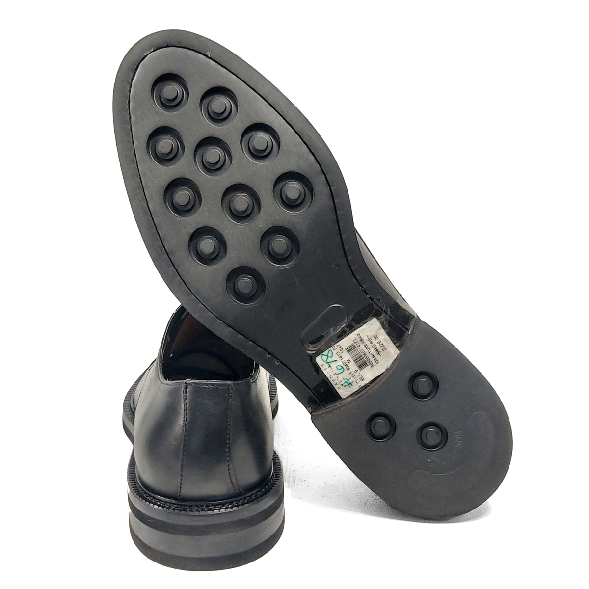 Barneys NewYork Black Vitello Nero Leather Shoes Barneys New York Shoes for Men - Vestiaire Collective main image 4