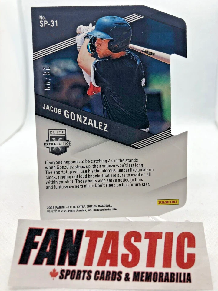Jacob Gonzalez Die-Cut Spellbound /99 2023 Elite Extra Edition #SP-31 - Image 2 of 2