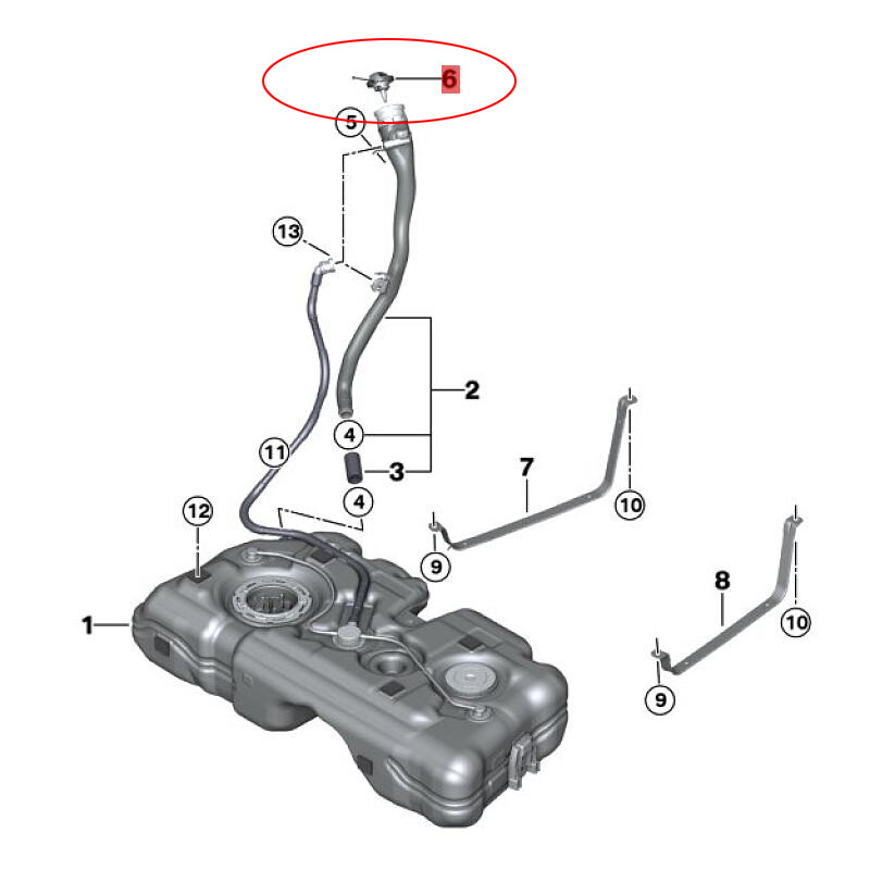 16116756772 Gas Cap Fuel Cap Tether For Mini Cooper BMW E39 E46 E60 E90
