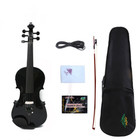 5 String Electric Acoustic Violin 4/4 Size New Solid Maple Spruce Ebony Fittings