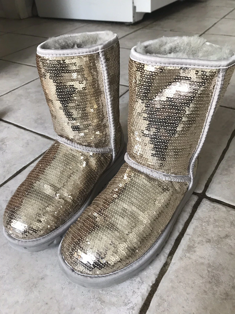 Ugg sequin boots champagne sale