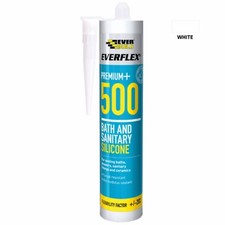 Everbuild 500 Bath & Sanitary Silicone 290ml White