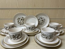 Kiln Craft Bramble 5x Cup, 6x Saucer, 7x Side Plate, 1970 Tableware Ironstone