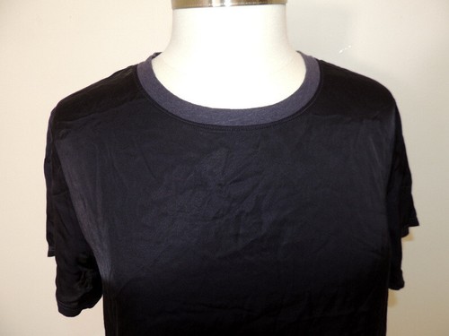 Nation Los Angeles Womens L Black Top Viscose T-Shirt Short Sleeves - Picture 3 of 6
