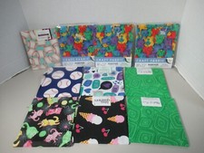 10 Flat Quaters Craft Fabric 18" X 22" 100 Cotton Lot Of 8 NIP Variety