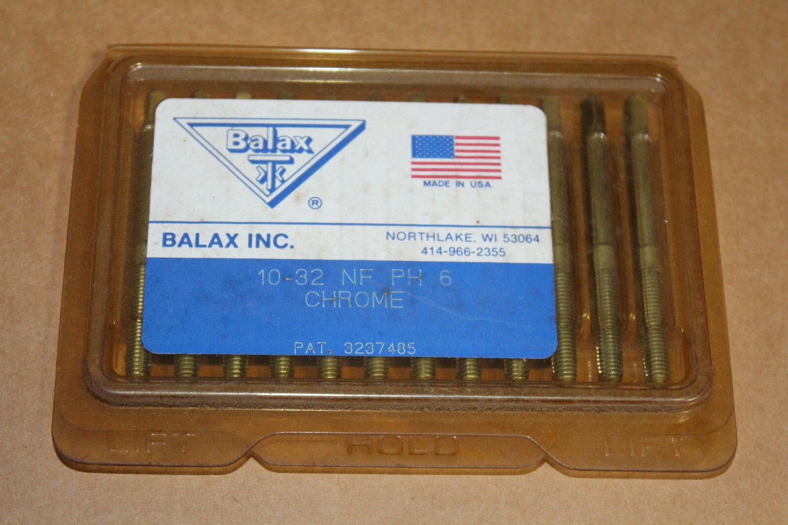 Balax 1032 Chrome Plated Thredfloer RollForm Taps,12 Pcs, NF, PH6