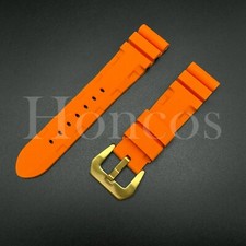 22 24 26 MM Submersible Silicone Rubber Watch Strap Band Fits for Invicta Orange