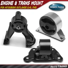3x Auto Trans Engine Motor & Transmission Mount for Mitsubishi Outlande 2.4L FWD