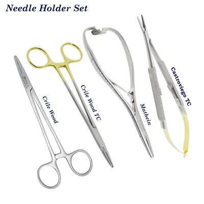 TK PLUS Aiguille Support Microsurgery Crilewood Castroviejo Mathieu TC Ligature Pince Ce
