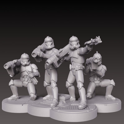 Star Wars Legion Phase 2 Clone Troopers Unit Expansion (Proxy) 3d Printed