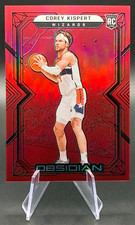 2021-22 Corey Kispert RC #165 Obsidian Electric Etch Red Flood Rookie | Wizards