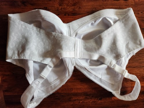 Playtex White Floral Bra 54D 18hr Wireless Comfort Straps - Picture 9 of 15