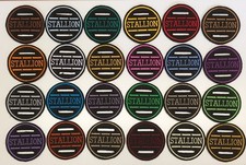 1 X 6cm 'CAPITAL FONT'  Stallion Bridle Disc  Badge Show Choose Colour